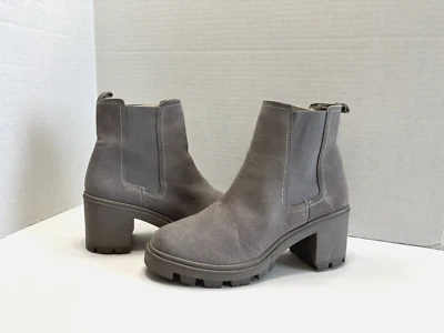 Splendid Melisa Women's Gray Suede Lug Sole Chunky Chelsea Ankle Boots Size 9 - Image 1 of 4