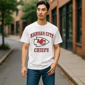 Vintage NFL Kansas City Chiefs weißes T-Shirt. XL - Bild 1 von 8