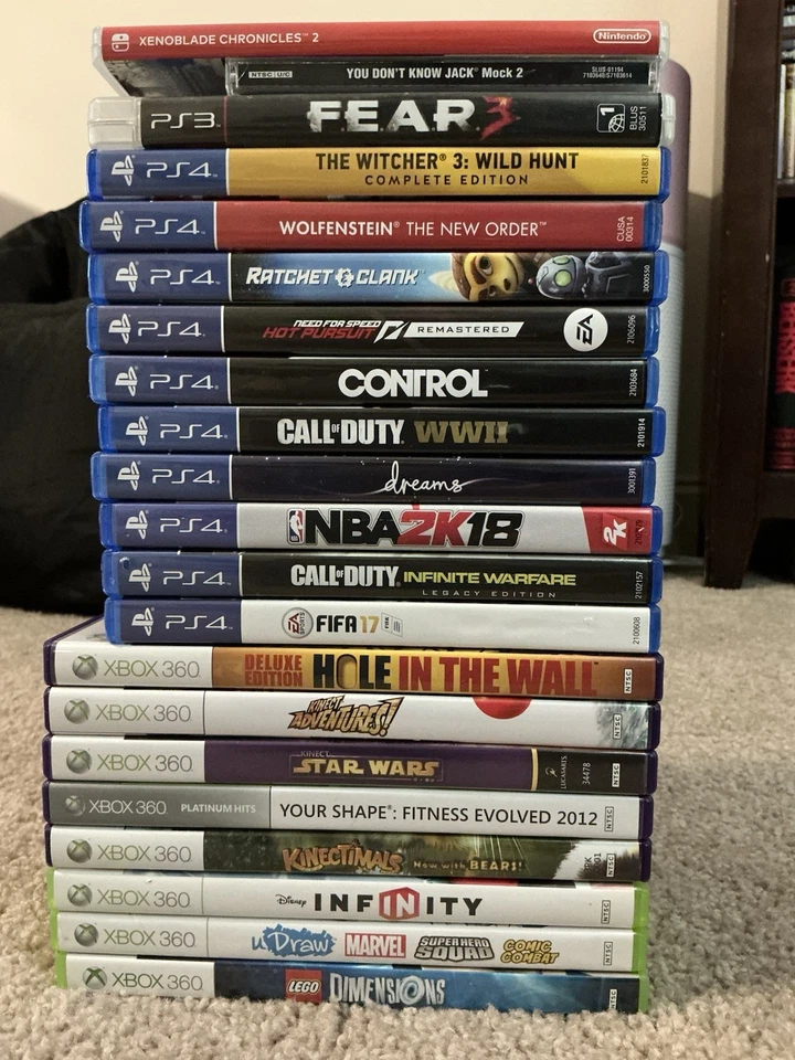 Xbox 360, PS4, PS3, PS1, Switch Games Bundle | Xenoblade, Witcher 3, and MORE! - Image 1 of 3