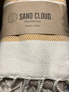 SANDCLOUD TOWEL FORM THE Del Mar COLLECTION GOLD BEACH 100% COTTON NEW - Picture 1 of 4