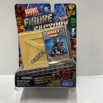 Marvel Build Figure Factory 2005 Toy Biz Series 2 Blade w/Crate& Card NIB - Image 1 of 4