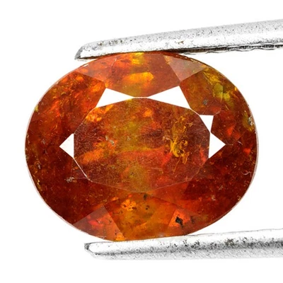 4.64 Ct Dazzling Oval 10.6 x 8.7 MM Orangey Yellow Russian Natural Sphalerite - Image 1 of 4