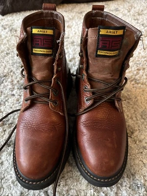 Ariat Roper Men’s 7.5B - lace up leather work boot, style 31080, brown - Image 1 of 4