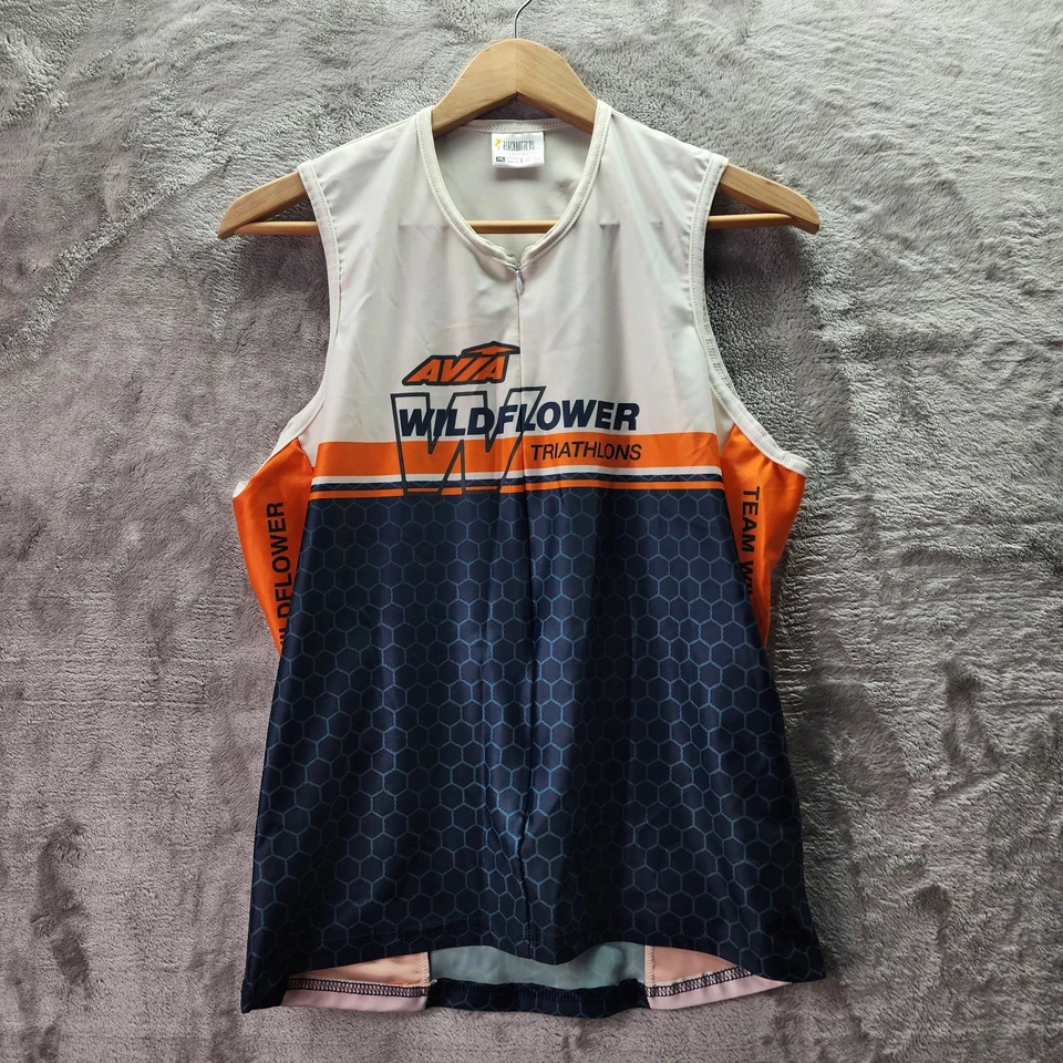 Avia Wildflower Triathlons Cycling Jersey 2XL Sleeveless Blackbottoms Cyclewear - Image 1 of 4