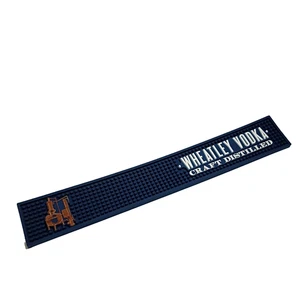 Buffalo Trace Wheatley Vodka Service Rail Bar Mat Rubber Blue Spill Mat - Picture 1 of 8