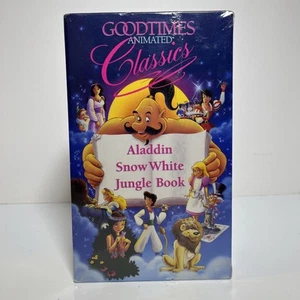 Walt Disney VHS 3 Box Set Sealed Includes Aladdin /Snow White /Jungle Book NEW - Picture 1 of 6