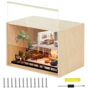 Caja de diorama Cinnvoice caja de exhibición grande sin terminar vitrinas de madera para C... - Imagen 1 de 6