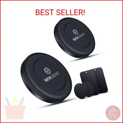 WixGear Universal Flat Stick On (2 Pack) Dashboard Magnetic Car Mount Holder for - Image 1 of 2