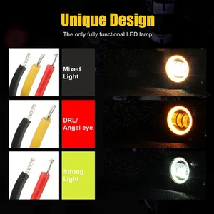 (Amber Light) LED Work Lights LED Work Light 6000K 30W Waterproof Round - Picture 1 of 12