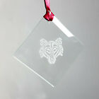 Celtic Wolf Glass Suncatcher, Free Engraved Personalization