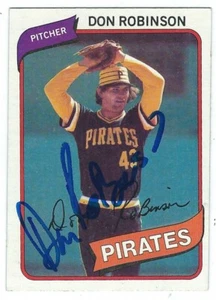 Autographed 1980 Topps Don Robinson Pittsburgh Pirates card #719 - Picture 1 of 1