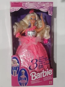 3 Looks Barbie Puppe 3 Outfits in 1 Vintage Mattel 12339 Foreign Edition 1994 - Bild 1 von 5