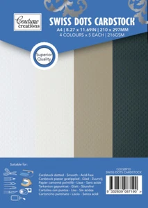 Couture Creations Neutral Colour Swiss Dots Cardstock (A4 -216gsm - 20 sheets) - Bild 1 von 1