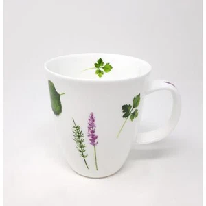 6er Set Becher Tassen PRIMA VERA mit Kräutern für 350ml weiß Porzellan TeaLogic - Bild 1 von 4