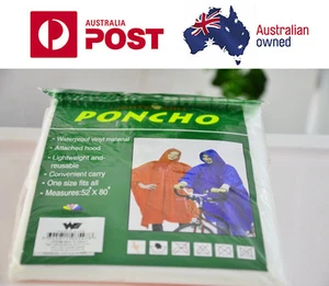 1PCS Reusable Adult Unisex Poncho Hood Camping Common Size Raincoat - Picture 1 of 1