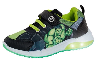 Jungen Incredible Hulk Light Up Turnschuhe Kinder Marvel Avengers Skateschuhe Turnschuhe - Bild 1 von 4