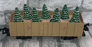 Vintage 1986 Greatland Holiday Express Train Car w/ 7 Christmas Pine Trees - Picture 1 of 5