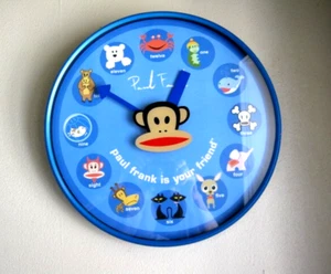 Paul Frank Julius Wall Clock Round Monkey Retro Look Works - Picture 1 of 3