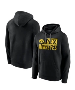 Sudadera con capucha con capucha favorita de tiro largo de los Fanatics de marca negra Iowa Hawkeyes para hombre - Imagen 1 de 3