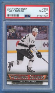 TYLER TOFFOLI 2013-14 UD YOUNG GUNS #246 LOS ANGELES KINGS PSA 10