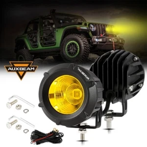 Auxbeam 4" inch LED Work Light Bar Spot Pods Driving Amber Fog Off road ATV 4WD - Picture 1 of 10