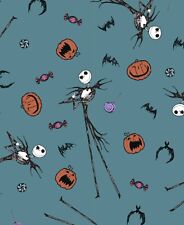 NIGHTMARE BEFORE CHRISTMAS JACK TOSS CANDY COTTON FABRIC FAT QUATER 1/2 YARD