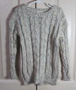 People s Project Girl s Gray Cable Sweater Size S (7/8) - Picture 1 of 6