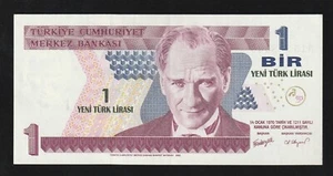 Turkey, 1 YTL Lira, 2005 - 2010 P-216, AUNC Banknote, Serie-A15 - Picture 1 of 2