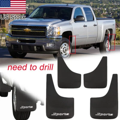 4 protectores contra salpicaduras guardabarros para Chevy Chevrolet Silverado Suburban Tahoe 01-14 Foto 1 de 4