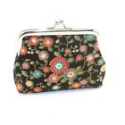 Iron Mouth Clip Coin Purse Floral Wallet New Change Money Organizers  Women