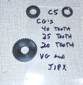 Emco Compact 5 Lathe Metal Change Gears 20, 25 & 40 Tooth Gears J18X - Picture 1 of 1
