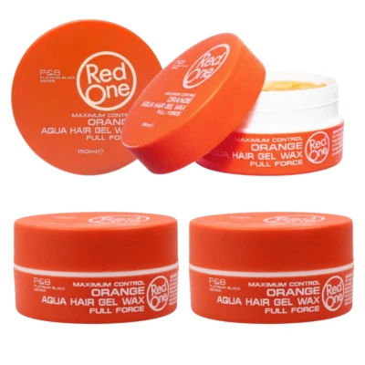 4x RedOne Haarwachs Aquatisches  Wax Gel Styling Orange 150ml | Maximaler Halt - Bild 1 von 4