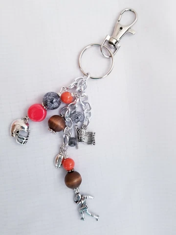 NFL Cleveland Browns  Football  Keychain/Purse Charm - Handcrafted Cover