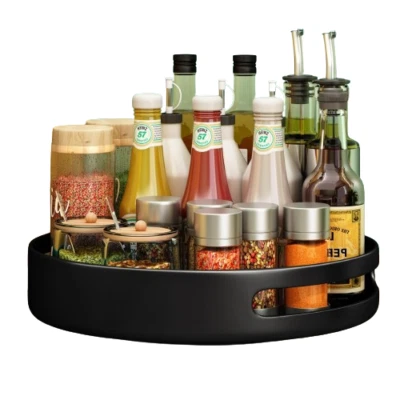 Lazy Susan Metal Revolving Spice Rack - 9 inch Kitchen Organizers and Storage - Image 1 of 4