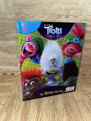 Dreamworks Trolls World Tour My Busy Books 10 Figurines Playmat Storybook New - Image 1 of 4