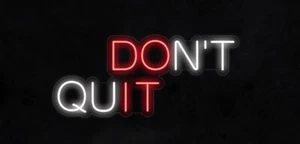 NEW "DON'T QUIT'" DO IT 36x16 LED FLEX WALL SIGN COLOR OPTION & REMOTE LF262 - Picture 1 of 4