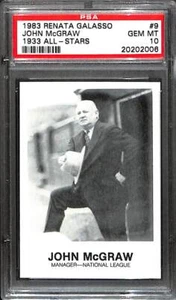 1983 TCMA Renata Galasso 1933 All-Stars #9 John McGraw PSA 10 Gem Mint - Picture 1 of 2