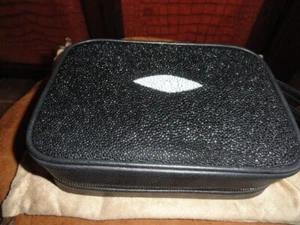 Brizard Traveler - Stingray & Black Leather Made in USA NIB - Picture 1 of 5