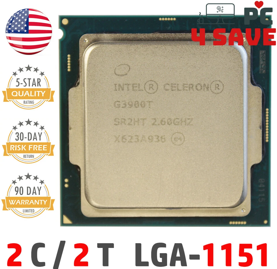 第 6 代英特尔奔腾 G3900T CPU 2.60 GHz 双核 2MB LGA-1151 Skylake SR2HT — 第 1/1 张图片