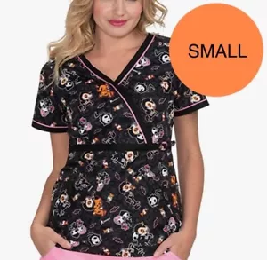 Koi X Tokidoki Scrub Top - SPOOKY NIGHTS- HALLOWEEN - STRETCH LUNA style - SMALL - Picture 1 of 4