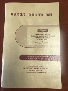 Operator’s Instruction Book für Cincinnati Hypowermatic - Bild 1 von 1