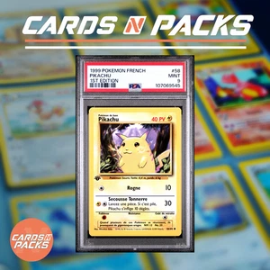 Carte Pokemon Pikachu 58/102 Set de Base Edition 1 PSA 9 MINT 🇫🇷 - Picture 1 of 2