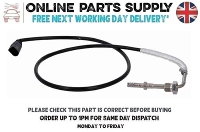 Sensor de temperatura de gas de escape para AUDI A4 2.0 TDI 2008 a 2015 se adapta antes del turbo Foto 1 de 4