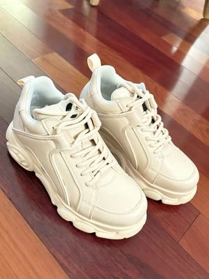 Zapatillas de Plataforma Buffalo London Crema Marfil Talla 9 Foto 1 de 4