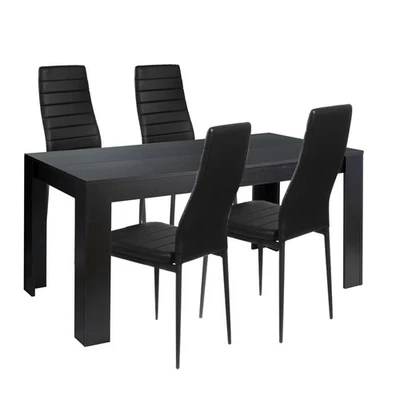 5 PCS Dining Table & Chairs Set Indoor Modern Dining Kitchen Table Set for 4 - Image 1 of 4
