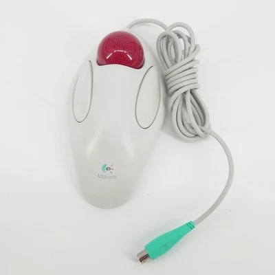 Logitech Marble Mouse T-CM14 Trackball Computer Mouse Tested PS/2 - Image 1 of 4
