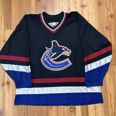 Vintage CCM NHL Vancouver Canucks Blank Blue Jersey Size XXL 2XL 90s - Image 1 of 4