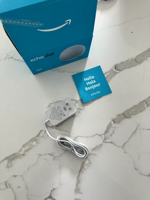 Amazon AC Adapter Power Supply Charger 15W Updated for Echo Dot 4/5 (White) - Image 1 of 2