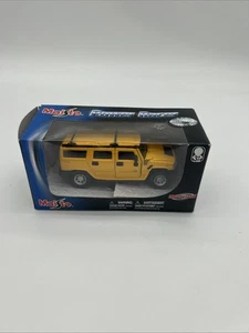 Maisto Hummer H2 motorized Power Racer. Die Cast Metal Yellow Box - Picture 1 of 6
