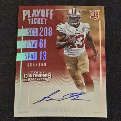 2016 Panini Contenders Rookie Ticket Aaron Burbridge #145. /199 (AU, RC) - Image 1 of 2